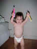 July 4, 2002: red, white, and blue glow sticks