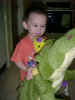 October 12, 2002: holding big ca-pers, little ca-pers, and alligator