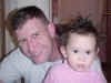 February 2, 2003: daddy spiked Grace's hair