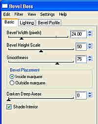 Bevel Boss screen