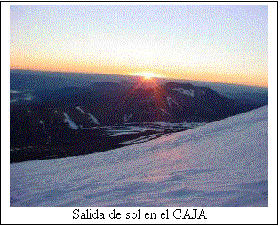 Cuadro de texto:  
Salida de sol en el CAJA
