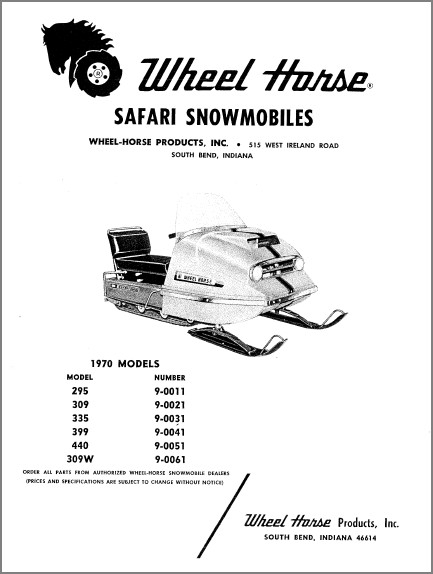 Wheel Horse Safari Snowmobile Dash Decal Wheelhorse