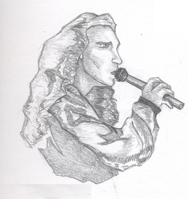 James LaBrie singing. This is the picture I made his doll after... sorta.