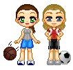 Me playing some basketball and Nick with his soccer ball...but I still like him.