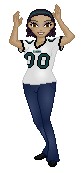 Renee wanted one of her in an Eagles jersey. *sigh* Here ya go Nee. *TOUCH DOWN*