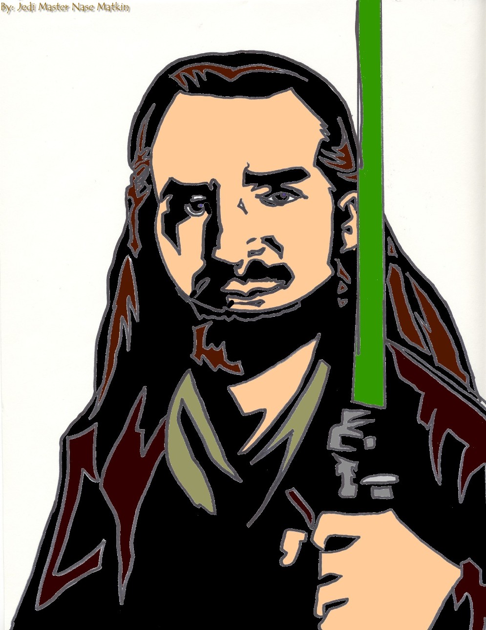Qui-Gon, draw a LOOOONNNNGG time ago. Hehe.