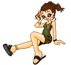 Me. :) Camo shorts, Talis tanks, flippers, shades. Life is good. :)