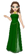 HC dress with gold rhinestones.