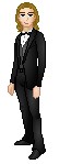 Nick in his tux. He had penguin tails. :)