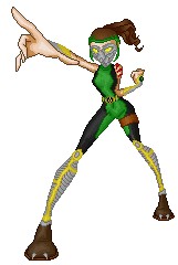 Talis with her mask.