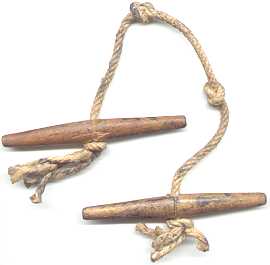 French Rope Come Along with Wooden Handles