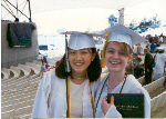 Leslie & Best Gal Pal, Vicki Huang, at Chene Park for Groves HS Graduation!