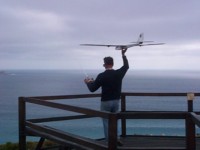 Bob launching the glider