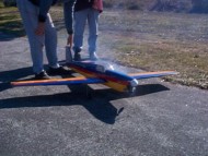 Gregs very nice scratch built acrobatic plane with OS 91. Unfortunately it only completed 3 flights