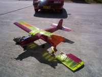Grants Hustler after the lead broke off the power switch in mid flight.