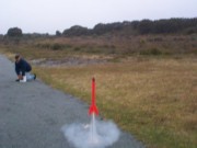 Action shot of the rocket.