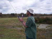 Dave flying one of his electric thinggies