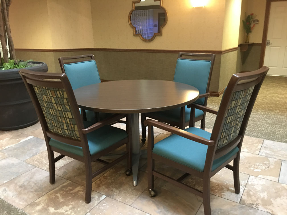 table outside theater