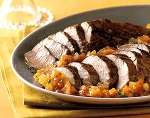 Roasted Pork Tenderloin with Kumquat-Jalape&ntilde;o Marmalade