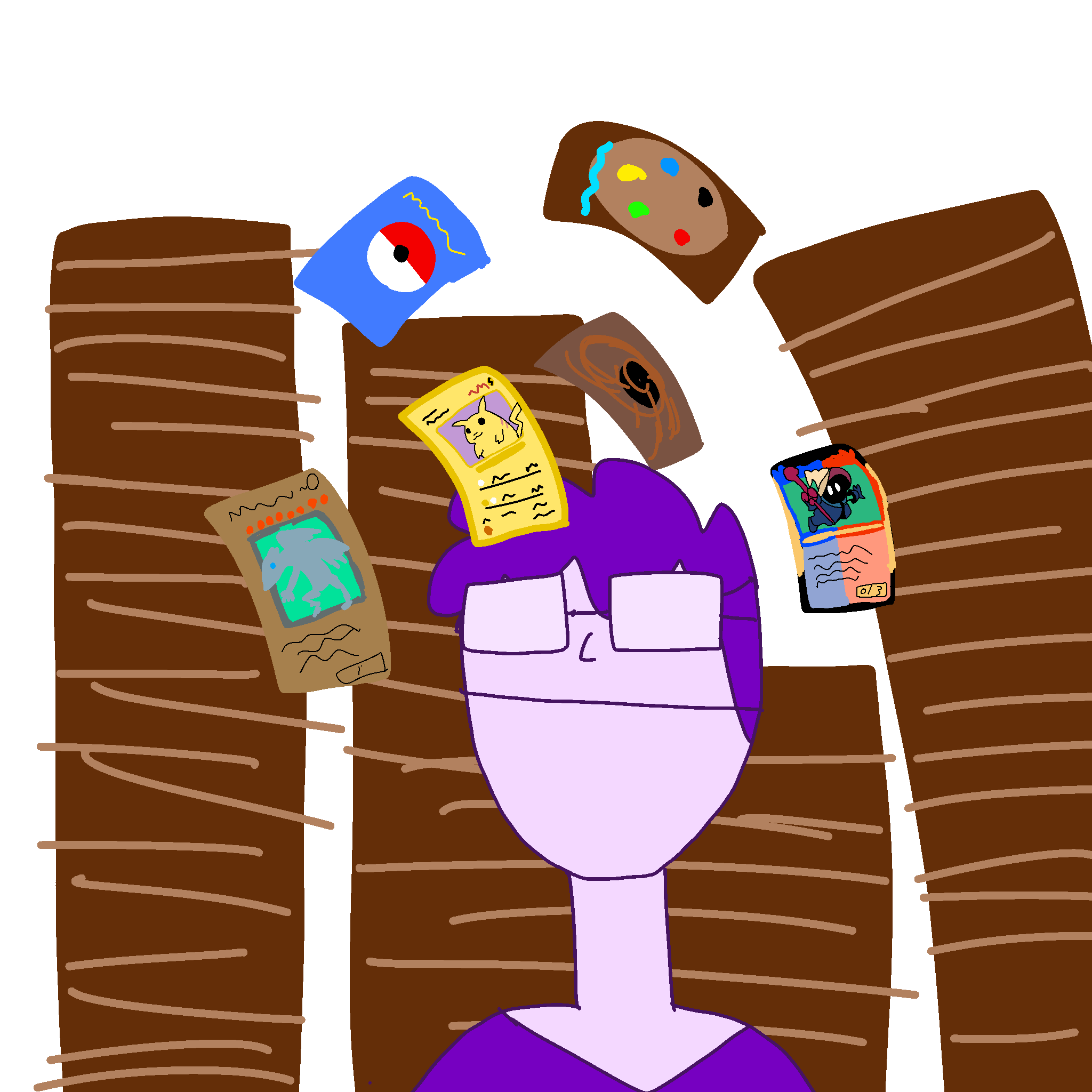 Jacob opening Card packs like a little goblin