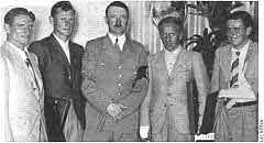 Heinrich Harrer with Adolf Hitler at Breslau - harhitlr.jpg 4972 bytes