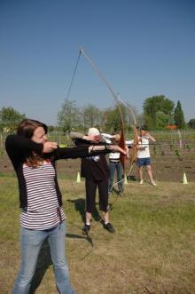 Wir beim Bogenschie�en - We at archery