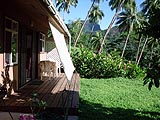 The deck at Fare Iti