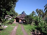 Fare Iti and Fare Nui with Moua Roa (Bali Hai) in background