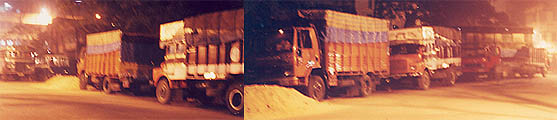 Trucks at Night