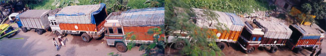 Trucks during daytime