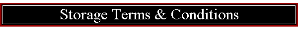 Storage Terms & Conditions