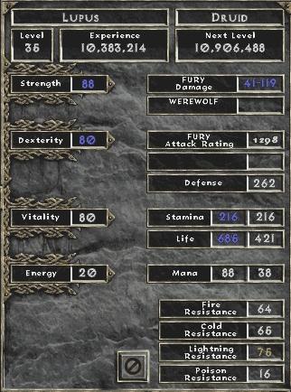 Lupus Level 35