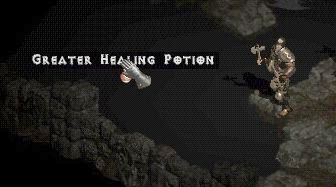 A strange moment for Bob in the Flayer Dungeon.
How did that potion get there?
First person to email me with the correct answer 
will get their name immortalised in this alt text.