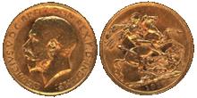 Gold 1912 George V Sovereign