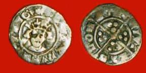 1964 - s1540a Edward III 2nd Coinage Half Penny Extra Pellet outside LON Quarter