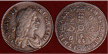  No 168 - King Charles II First Bust 1663 English Milled Coin