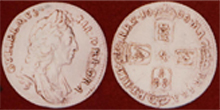 No 179 - King William III Shilling First Bust 1696 English Milled Coin