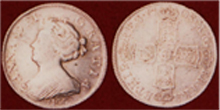 No 191 - Queen Anne Shilling 1703 Second Bust Before union with Scotland Vigo below bust English Milled Coin
