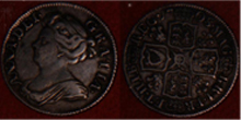 No 193 - Queen Anne Shilling 1708 Third Bust After Union with Scotland Plumes in reverse angles.