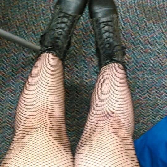fishnets goth boots mallgoth girl