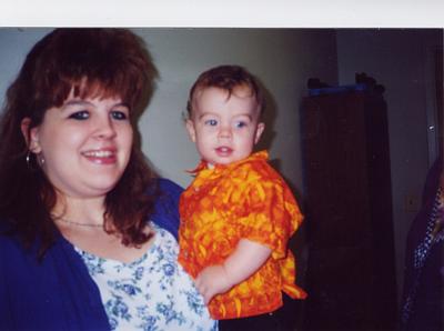 Jonathan & Mommy - At Daycare's Hawii Party