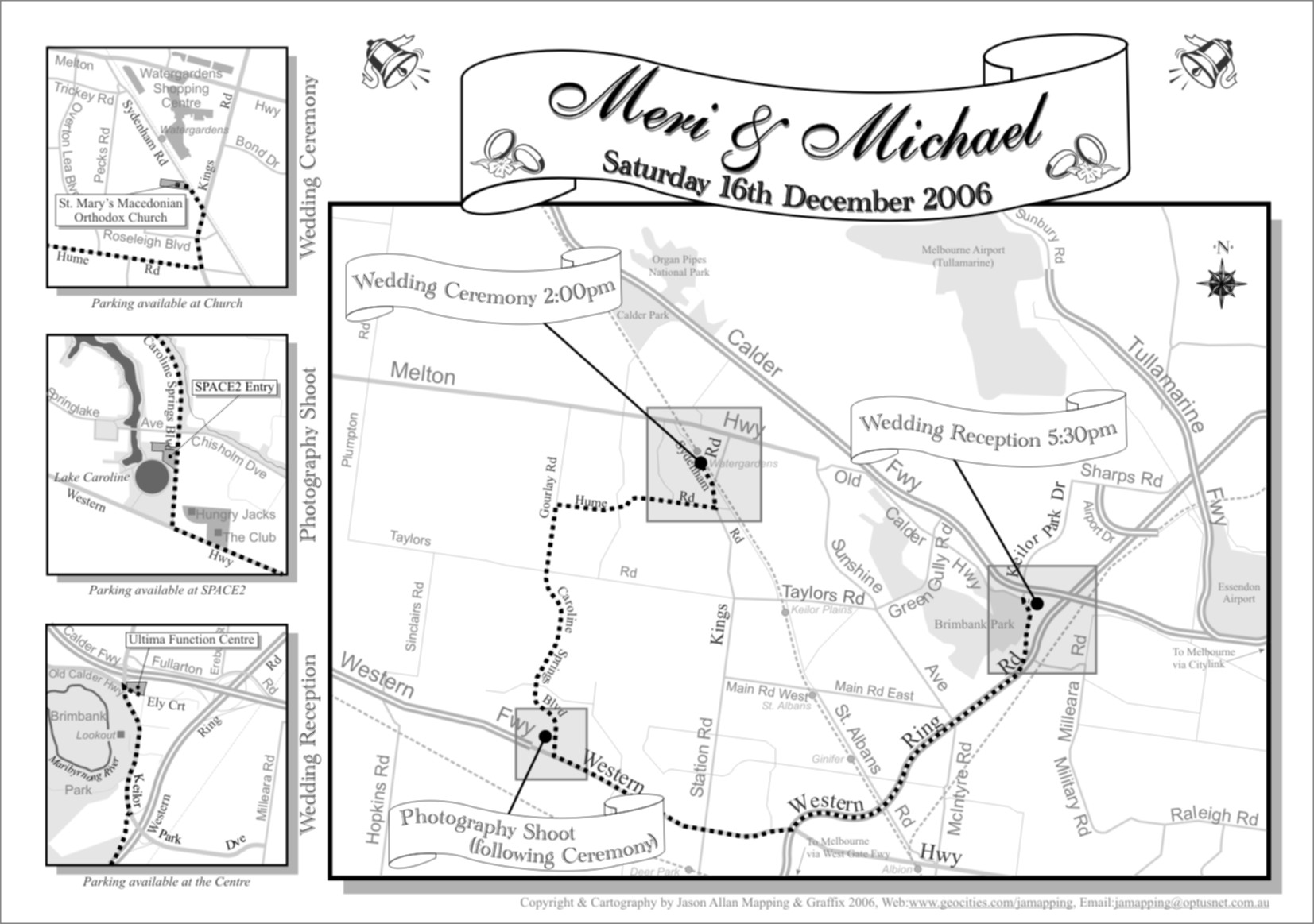 Meri and Michael's Wedding map