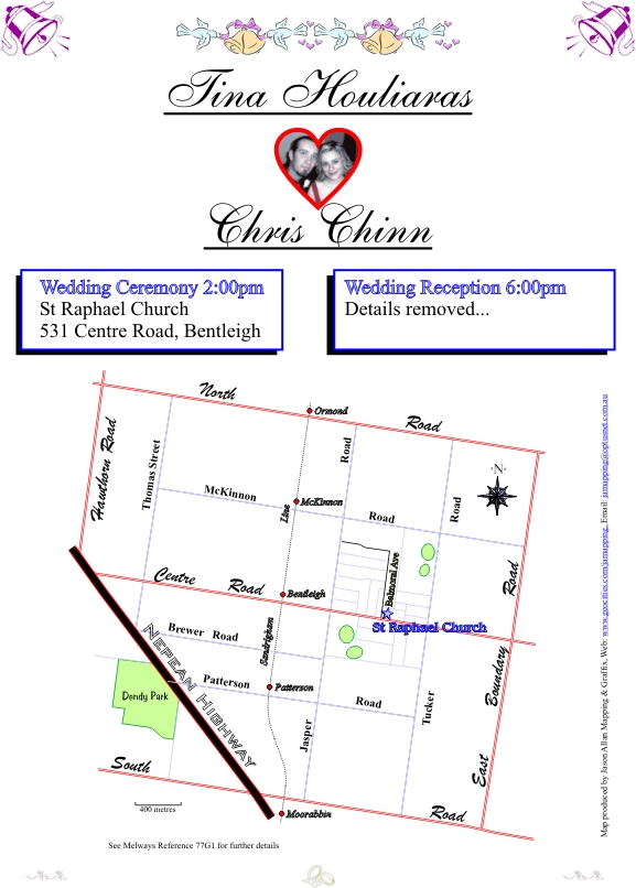 Chris & Tina's Wedding map
