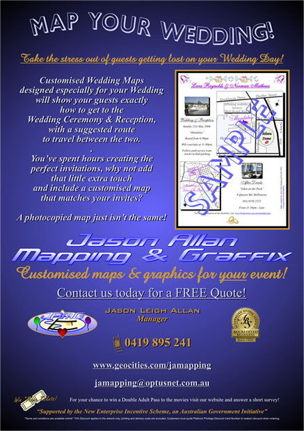 Map Your Wedding flyer - Front