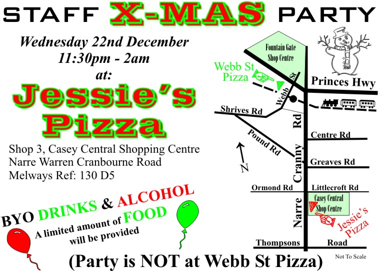 Webb St Pizza Xmas Party