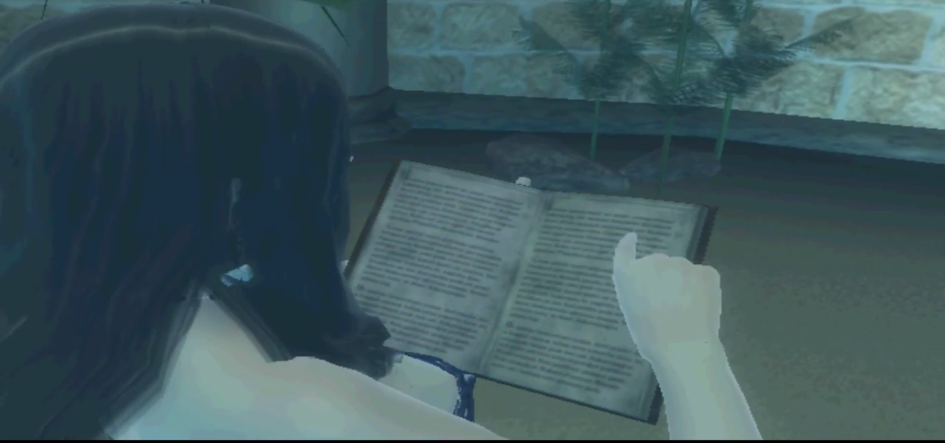 reading her book of magic