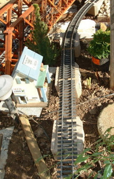 Return loop runs past Howe Truss Bridge