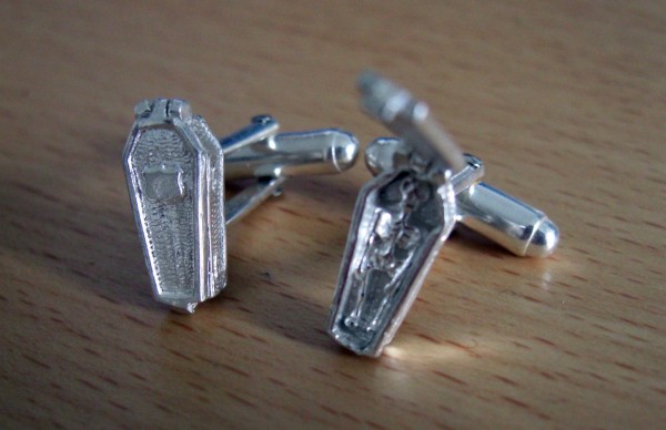 coffin cufflinks
