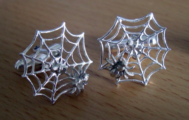 spiderweb cufflinks