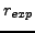 $r_{exp}$